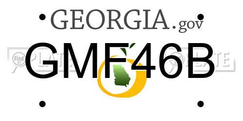 GMF46B Georgia License Plate