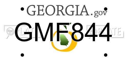 GMF844 Georgia License Plate