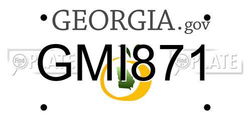 GMI871 Georgia License Plate