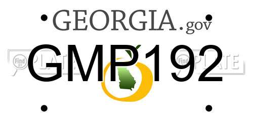GMP192 Georgia License Plate