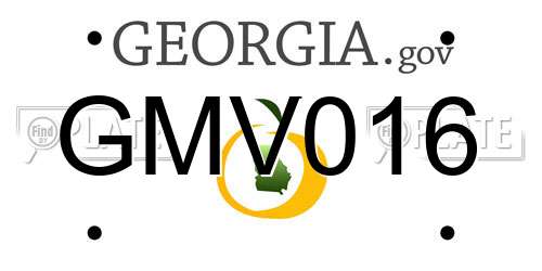 GMV016 Georgia License Plate