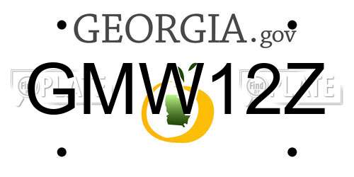 GMW12Z Georgia License Plate