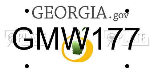 GMW177 Georgia License Plate