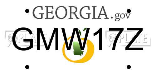 GMW17Z Georgia License Plate