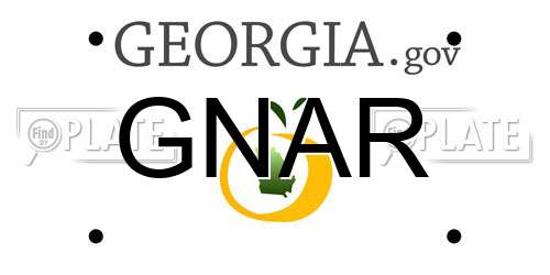 GNAR Georgia License Plate