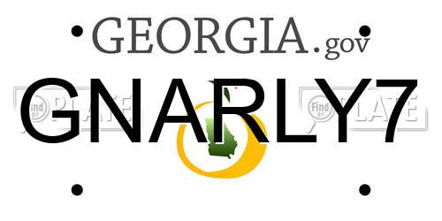 GNARLY7 Georgia License Plate