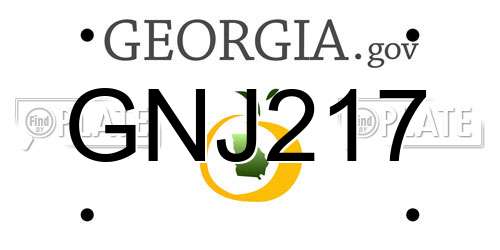 GNJ217 Georgia License Plate