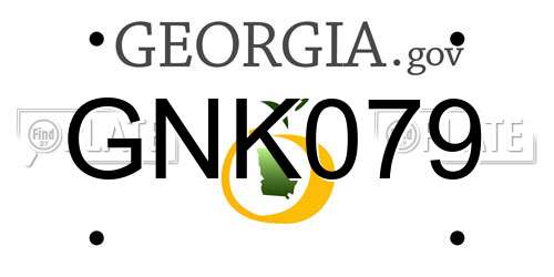 GNK079 Georgia License Plate
