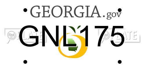 GNL175 Georgia License Plate