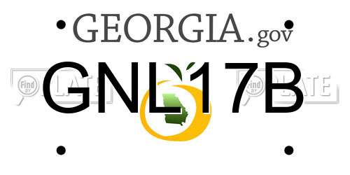 GNL17B Georgia License Plate