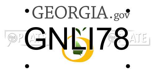 GNLI78 Georgia License Plate