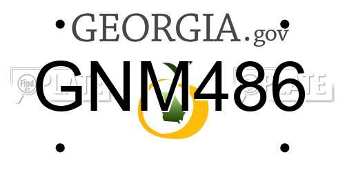 GNM486 Georgia License Plate
