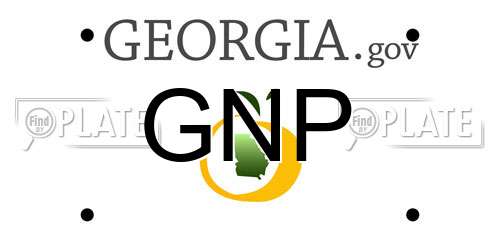 GNP Georgia License Plate