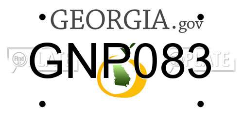 GNP083 Georgia License Plate