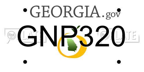 GNP320 Georgia License Plate
