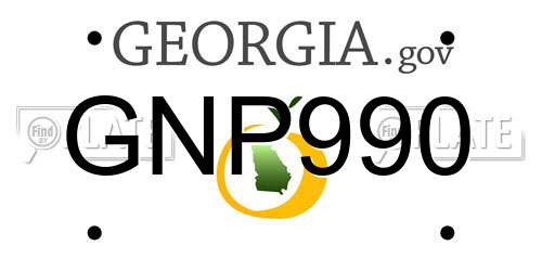 GNP990 Georgia License Plate