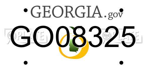 GO08325 Georgia License Plate