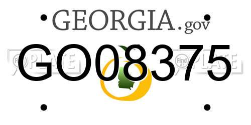 GO08375 Georgia License Plate