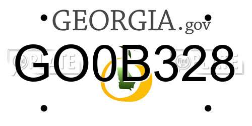 GO0B328 Georgia License Plate
