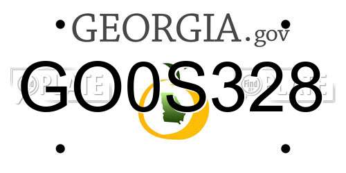 GO0S328 Georgia License Plate