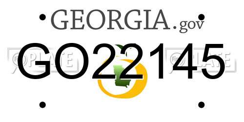 GO22145 Georgia License Plate