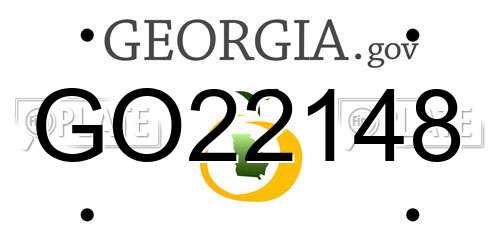 GO22148 Georgia License Plate