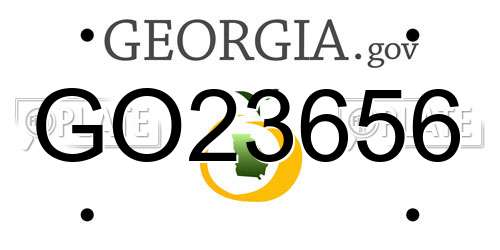 GO23656 Georgia License Plate