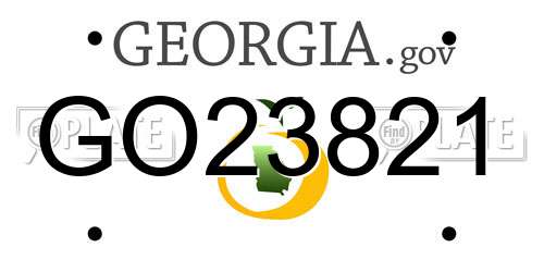 GO23821 Georgia License Plate