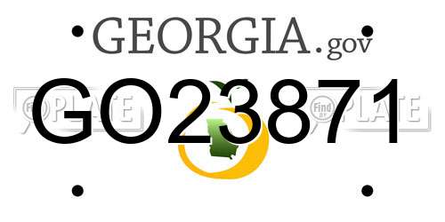 GO23871 Georgia License Plate