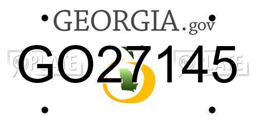 GO27145 Georgia License Plate