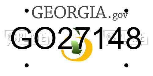 GO27148 Georgia License Plate