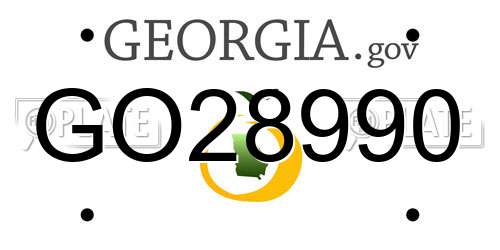 GO28990 Georgia License Plate
