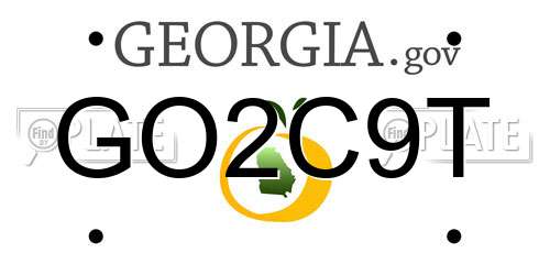 GO2C9T Georgia License Plate