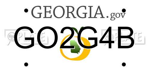 GO2G4B Georgia License Plate