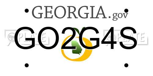 GO2G4S Georgia License Plate