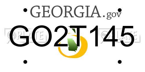 GO2T145 Georgia License Plate