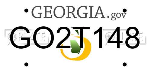 GO2T148 Georgia License Plate