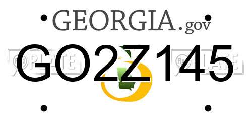 GO2Z145 Georgia License Plate