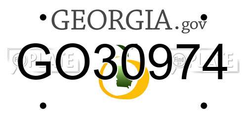 GO30974 Georgia License Plate