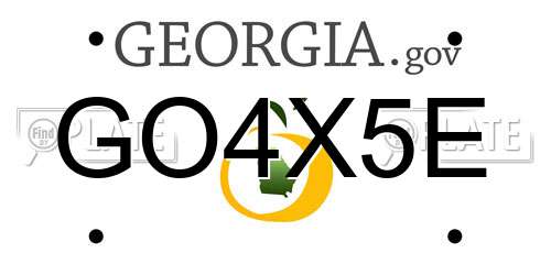 GO4X5E Georgia License Plate
