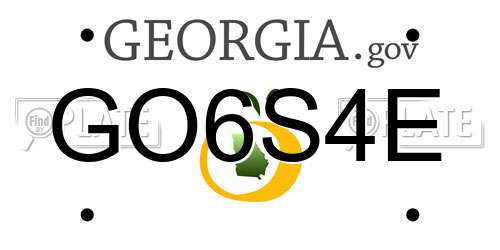 GO6S4E Georgia License Plate