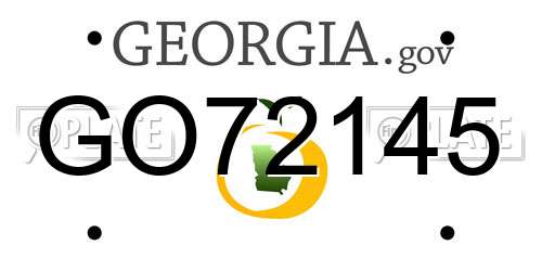 GO72145 Georgia License Plate