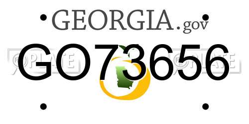 GO73656 Georgia License Plate