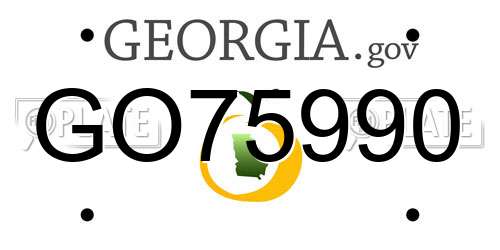 GO75990 Georgia License Plate