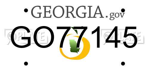 GO77145 Georgia License Plate