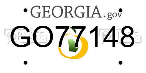GO77148 Georgia License Plate