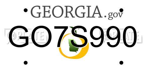 GO7S990 Georgia License Plate