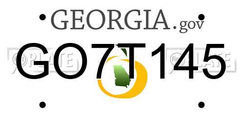 GO7T145 Georgia License Plate