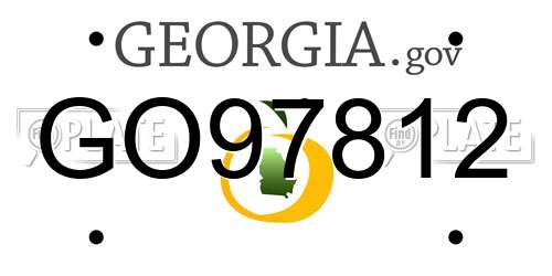 GO97812 Georgia License Plate