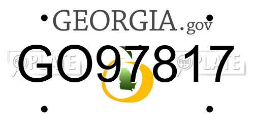 GO97817 Georgia License Plate